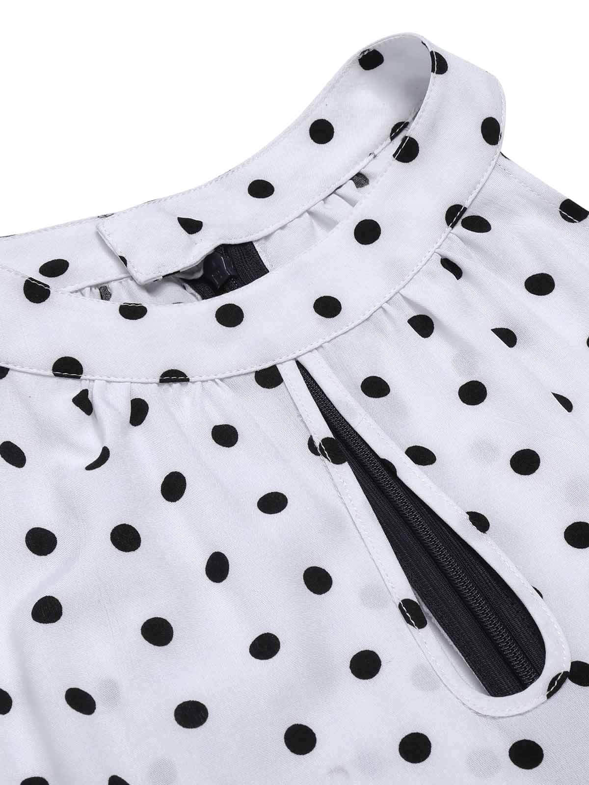 [Pre-Sale] Blue 1940s Halter Polka Dot Jumpsuit