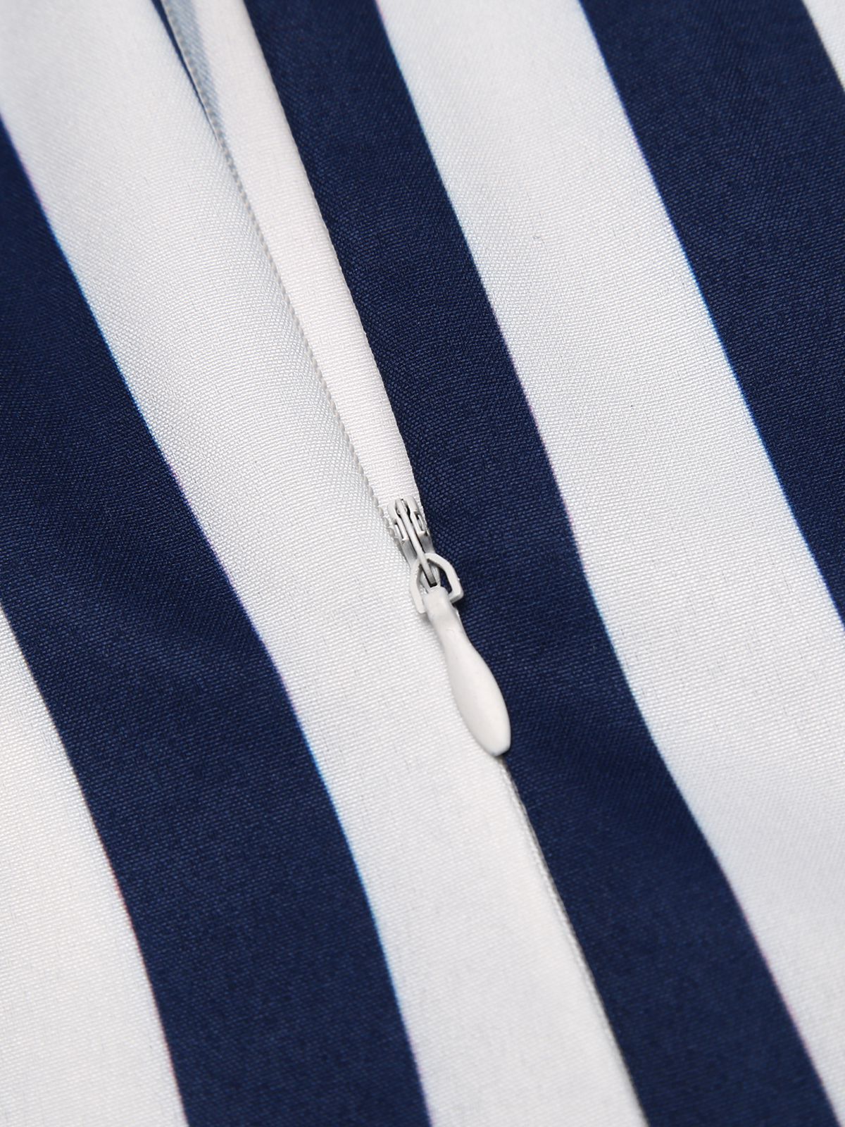 Blue 1930s Striped Ruffle Jumpsuit