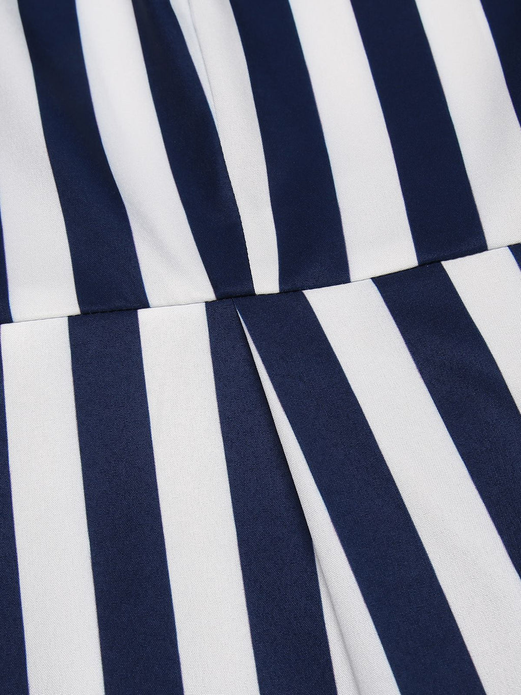 Blue 1930s Striped Ruffle Jumpsuit